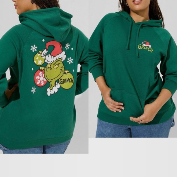 Torrid The Grinch Christmas Cozy Fleece Hoodie - Picture 1 of 6
